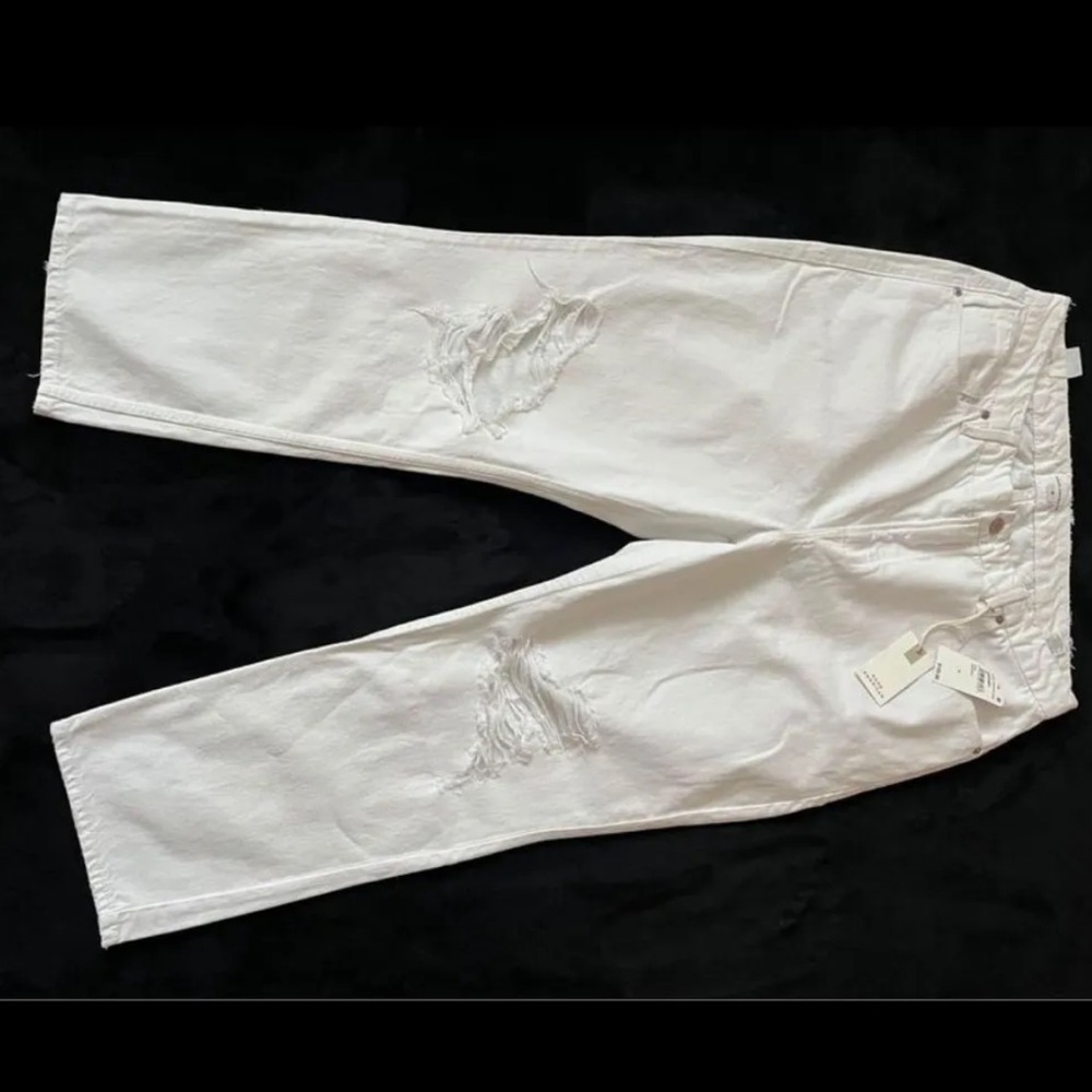Good American-white distressed Jean
